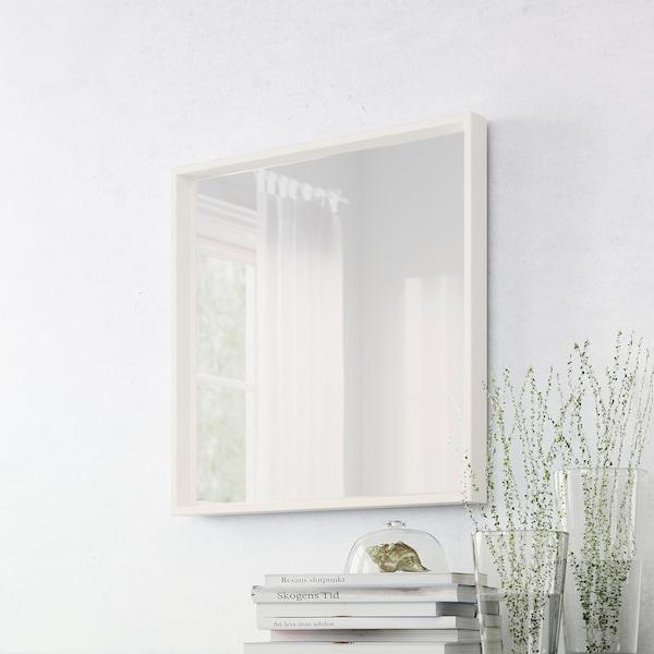 NISSEDAL Mirror, white 65x65 cm