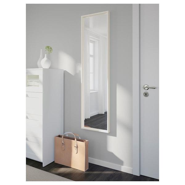 NISSEDAL Mirror, white 40x150 cm