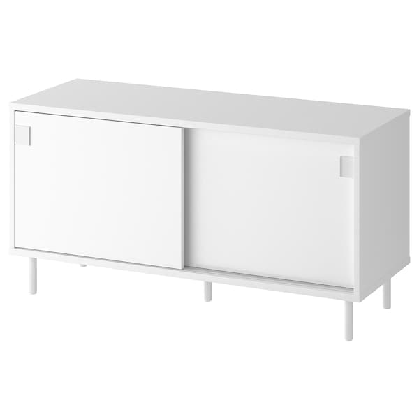 MACKAPAR Bench with storage compartments, white 100x51 cm