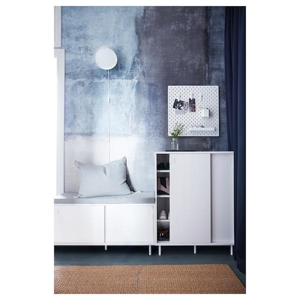 MACKAPAR Bench with storage compartments, white 100x51 cm