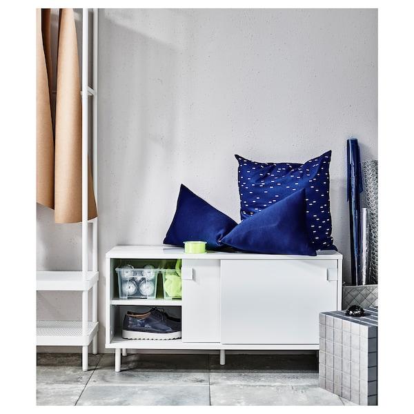 MACKAPAR Bench with storage compartments, white 100x51 cm