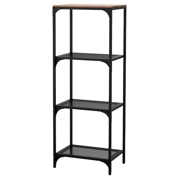 FJALLBO Shelving unit, black 51x136 cm