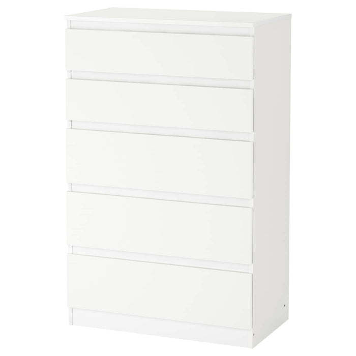 KULLEN Chest of 5 drawers, white 70x112 cm