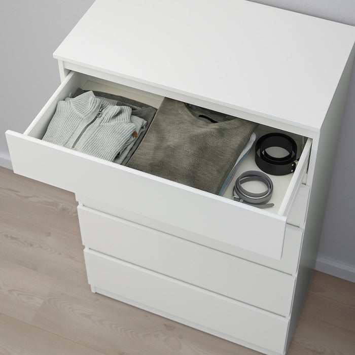 KULLEN Chest of 5 drawers, white 70x112 cm