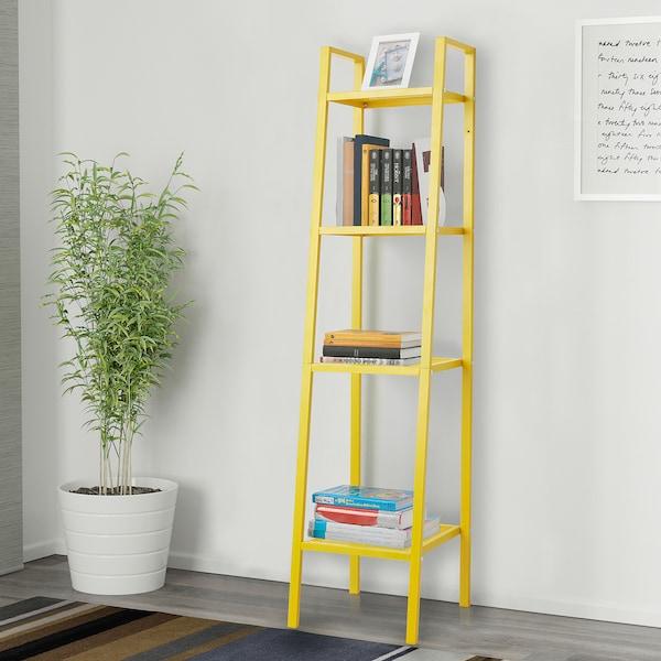 LERBERG Shelf unit, yellow 35x148 cm