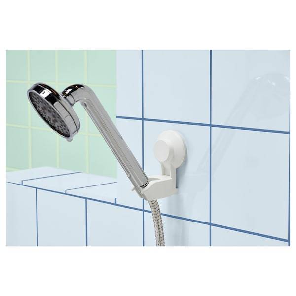 TISKEN Hand shower park bracket with suction cup, white