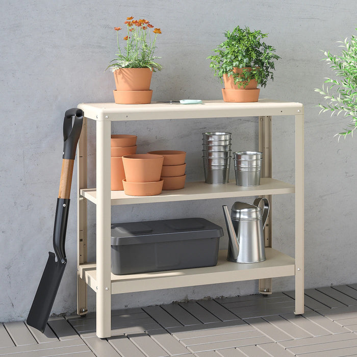 KOLBJORN shelving unit in/outdoor, beige, 80x81 cm