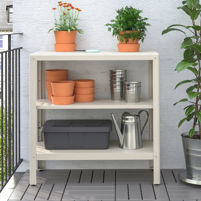 KOLBJORN shelving unit in/outdoor, beige, 80x81 cm