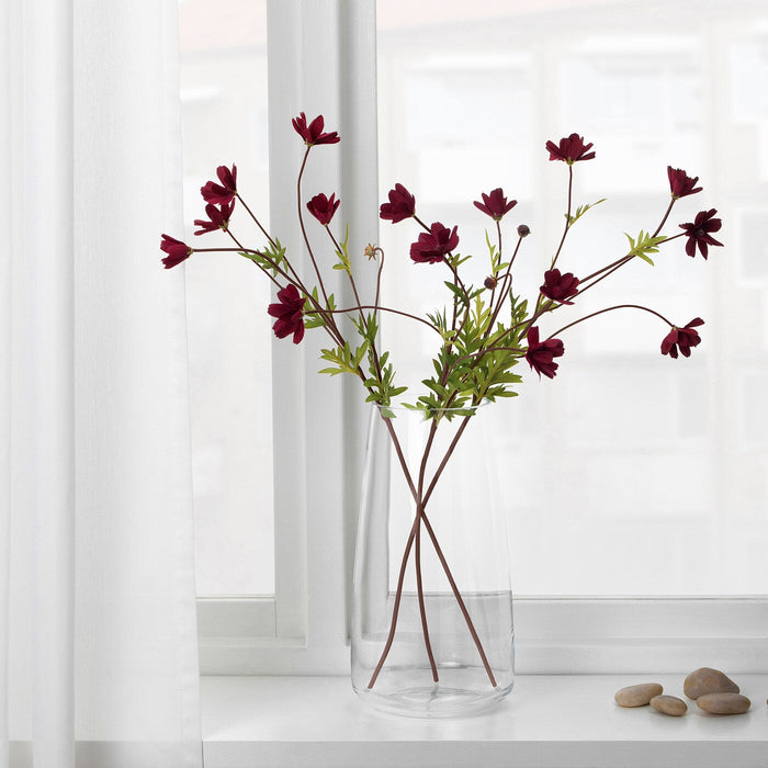 SMYCKA Artificial flower, cosmos/dark red, 65 cm