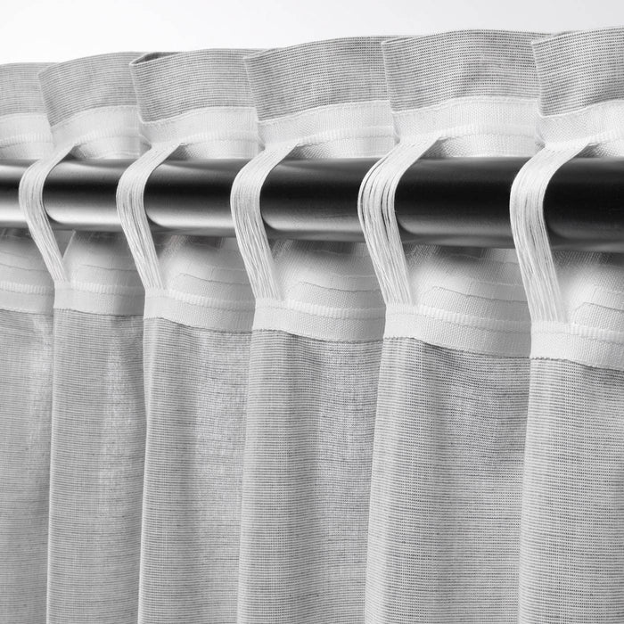 HANNALILL Curtains, 1 pair, grey 145x250 cm