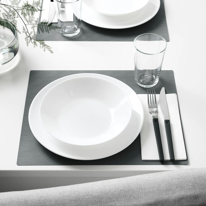 SLIRA Place mat, grey 36x29 cm