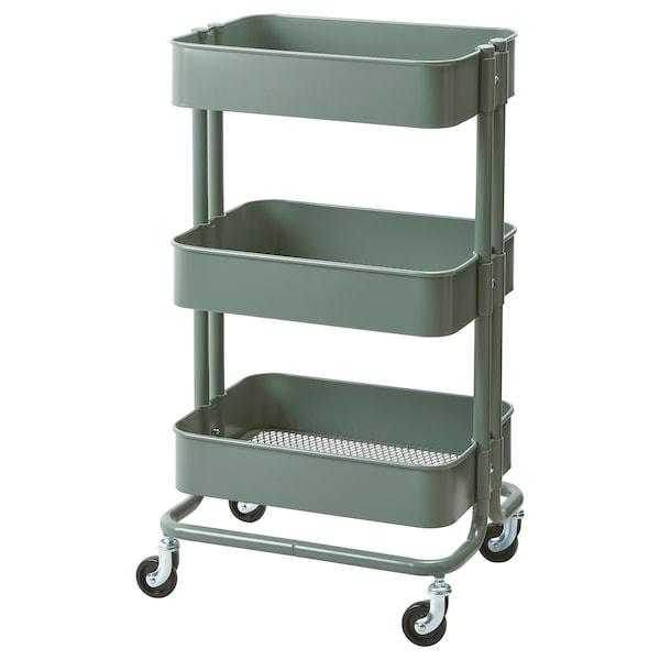 RASKOG trolley 35x45x78 cm grey-green