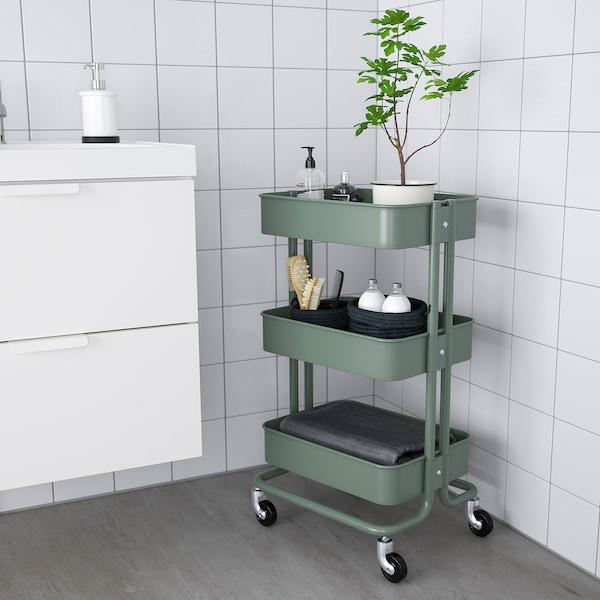 RASKOG trolley 35x45x78 cm grey-green