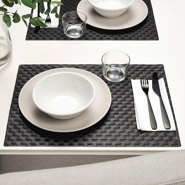 ORDENTLIG Place mat, black 46x33 cm