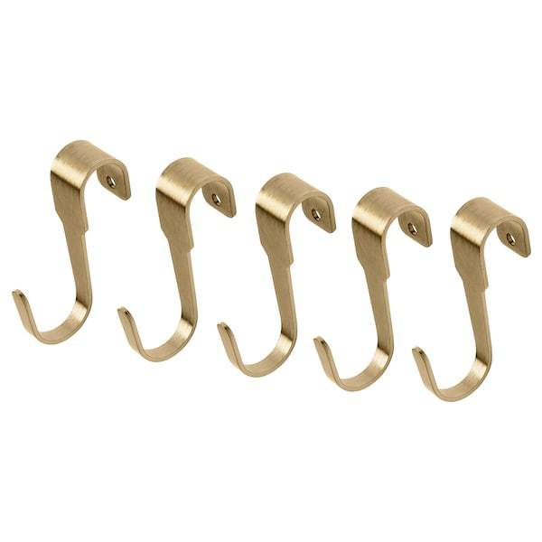 HULTARP Hook, polished/brass-colour 7 cm