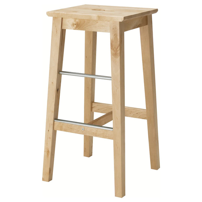 NILSOLLE Bar stool, birch 74 cm