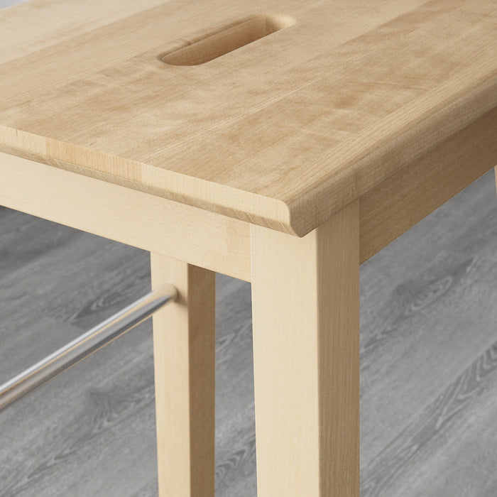 NILSOLLE Bar stool, birch 74 cm