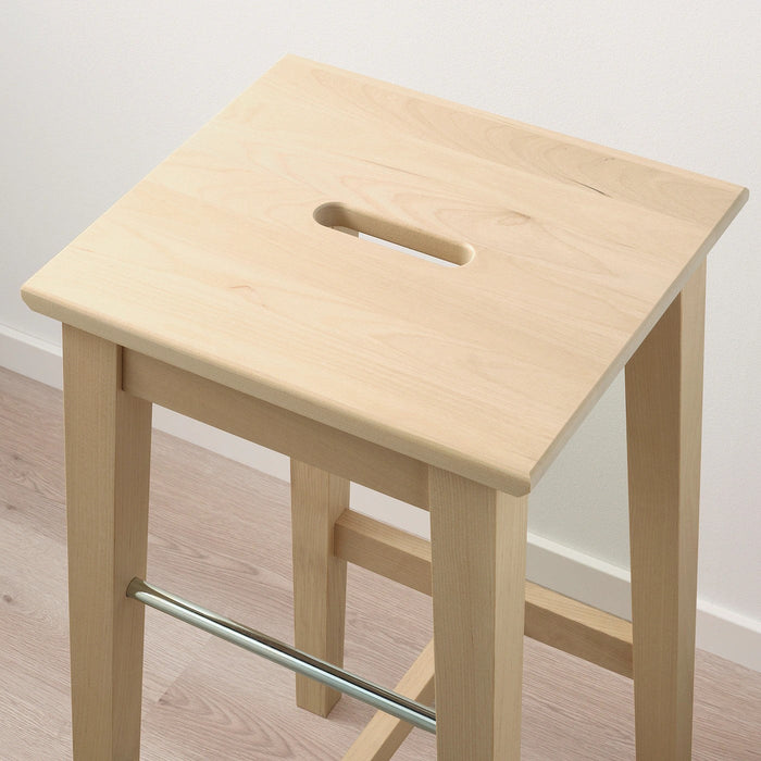 NILSOLLE Bar stool, birch 74 cm