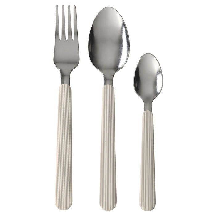 UPPHOJD 12-piece cutlery set, beige