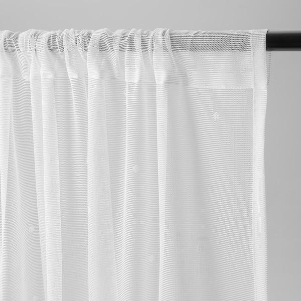 IRMALI Sheer curtains, 1 pair, white dots 145x250 cm