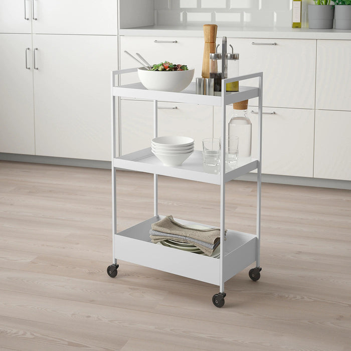 NISSAFORS trolley, white, 50.5x30x83 cm