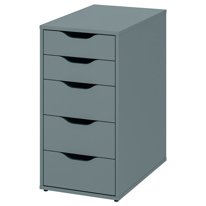 ALEX Drawer unit, grey-turquoise 36x70 cm