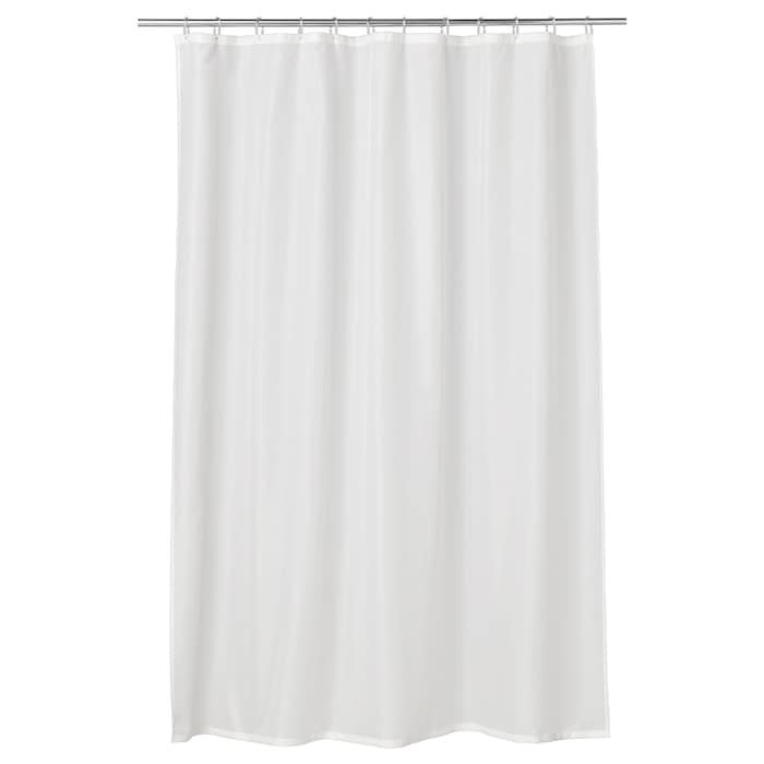 VANNEAN shower curtain, white, 180x200 cm