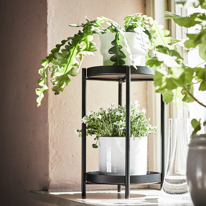 OLIVBLAD Plant stand, in/outdoor black 35 cm