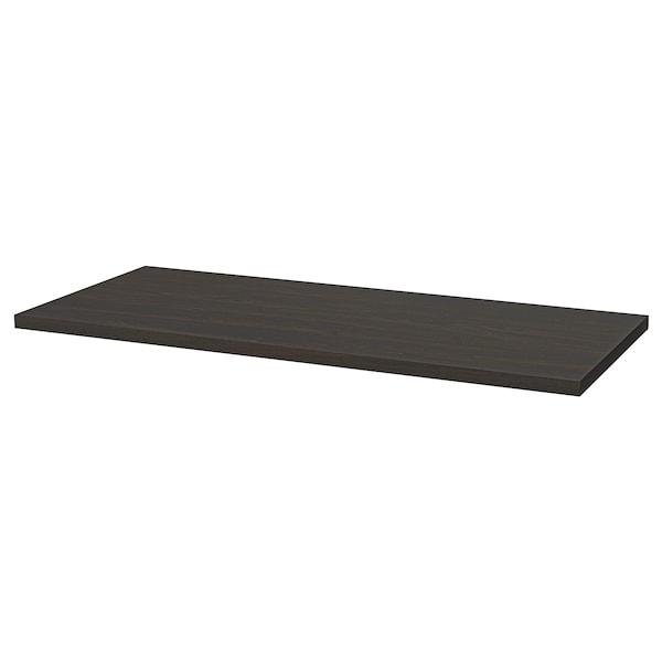 LAGKAPTEN table top, black-brown, 140x60 cm