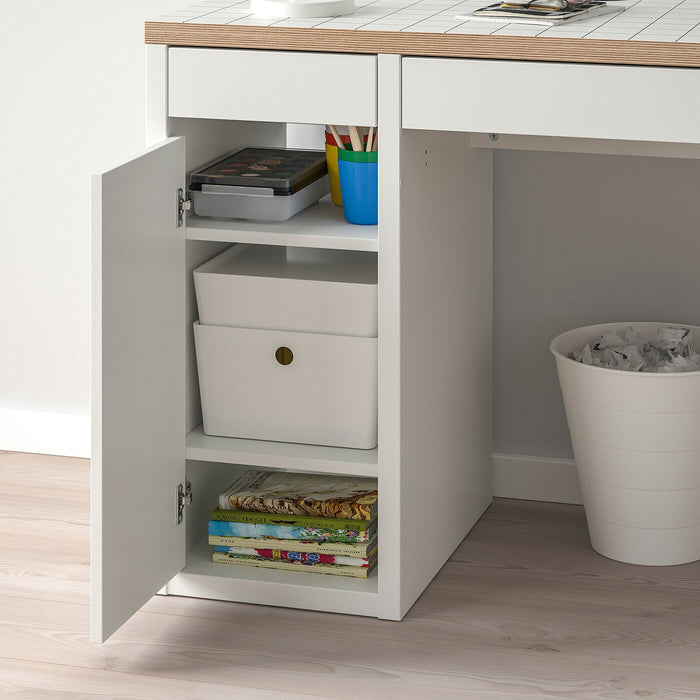 MICKE Desk, white/anthracite 105x50 cm