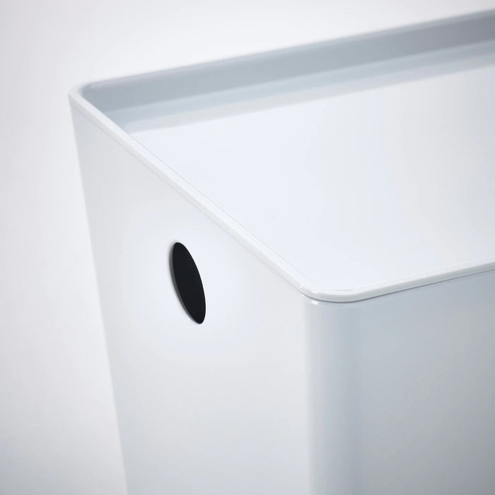 KUGGIS Box with lid, white 18x26x15 cm