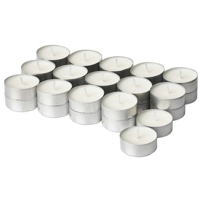 JAMLIK Scented tealight, Vanilla/light beige 3.5 hr