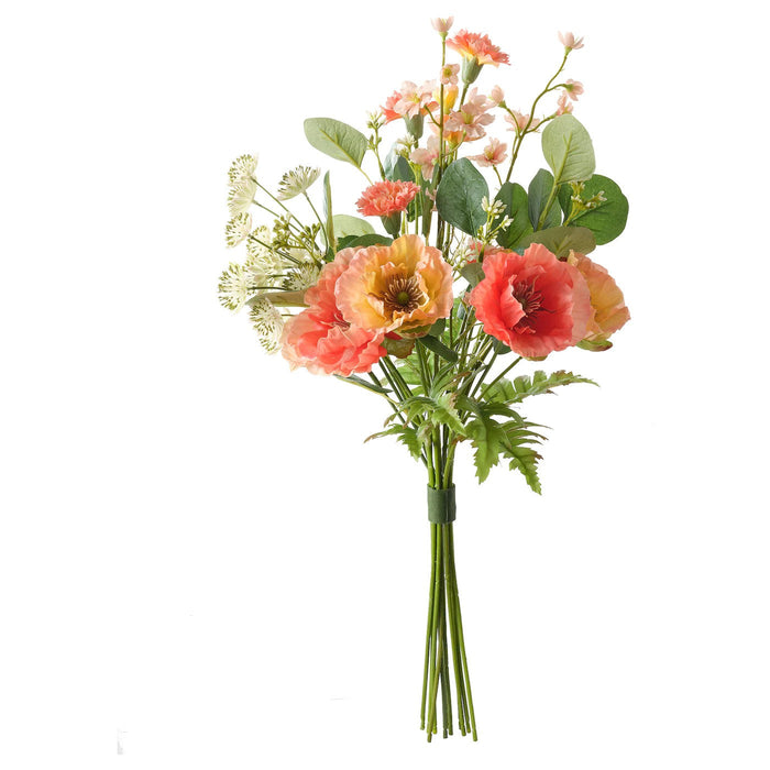 SMYCKA Artificial bouquet, in/outdoor orange-pink/pink 50 cm