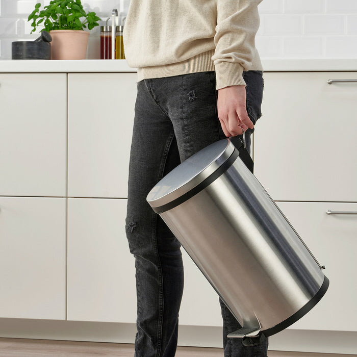 SNORPA Pedal bin, stainless steel 12 l