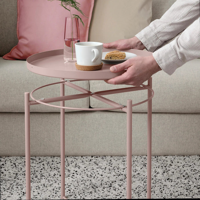 GLADOM tray table, pale pink, 45x53 cm