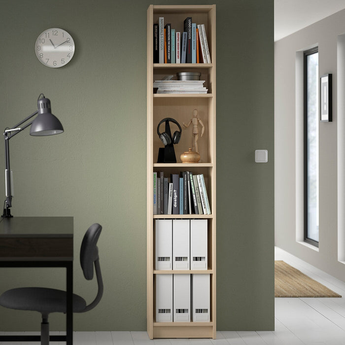 BILLY Bookcase, birch effect, 40x28x202 cm