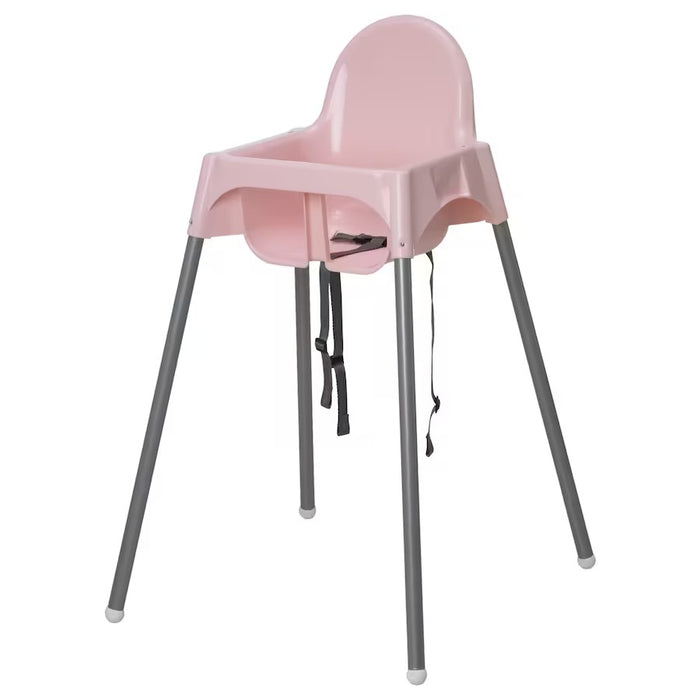 ANTILOP Highchair with safety belt, pink