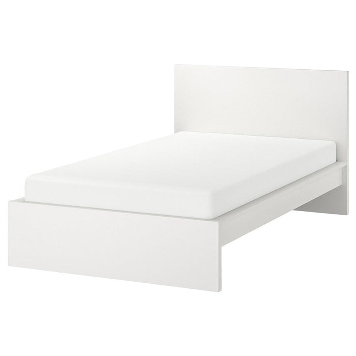 MALM Bed frame, high, white, Luroy 120x200 cm