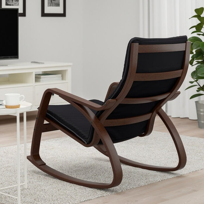 POANG Rocking-chair, Brown/Knisa black