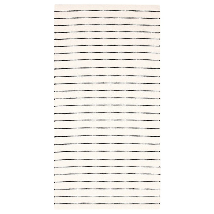 TORSLEV Rug, flatwoven, strip white/black, 80x150 cm